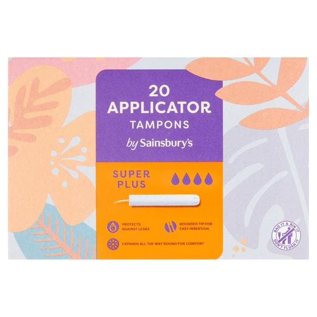 Sainsbury's Applicator Tampons Super Plus x20 - gallery image 1