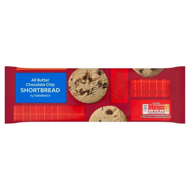 Sainsbury's All Butter Chocolate Chip Shortbread 175g - gallery image 1