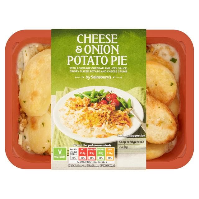 Sainsbury's Cheese & Onion Potato Pie 400g (Serves 1) - gallery image 1