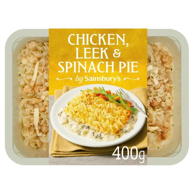 Sainsbury's Chicken Leek & Spinach Pie 400g - gallery image 1