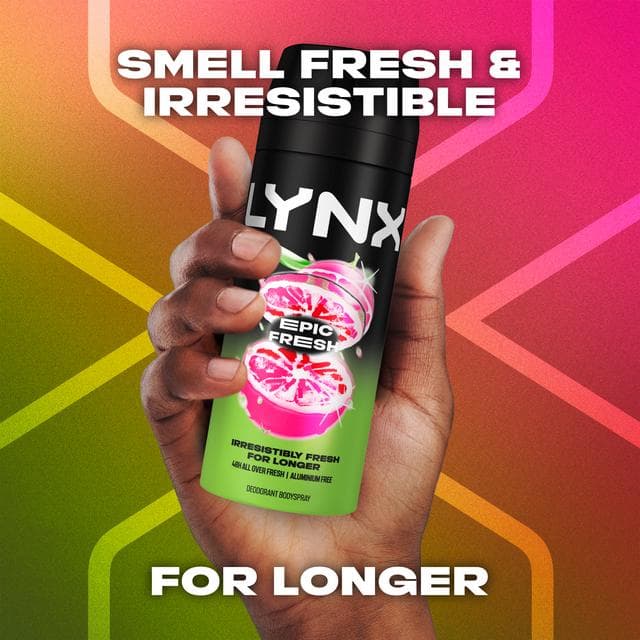 Lynx Epic Fresh 48h Deodorant Body Spray for Men 150ml - gallery image 2
