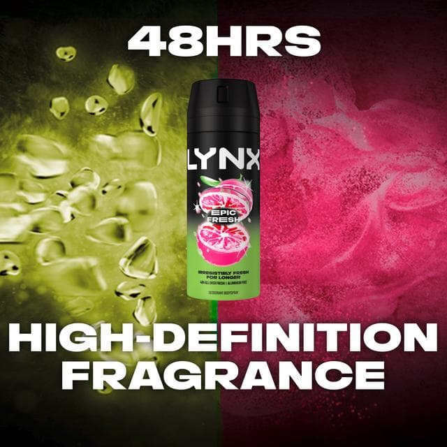 Lynx Epic Fresh 48h Deodorant Body Spray for Men 150ml - gallery image 4