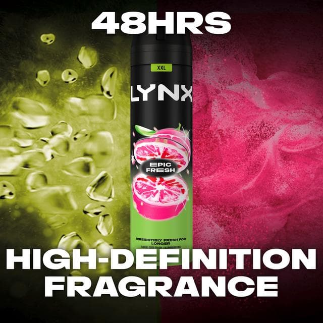 Lynx Epic Fresh 48h Deodorant Body Spray for Men 250ml - gallery image 4