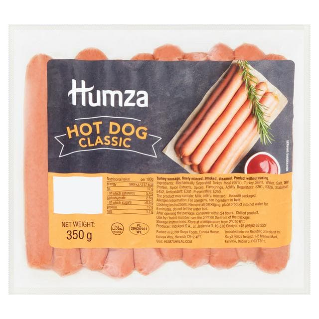 Humza Classic Hot Dog 350g - gallery image 1