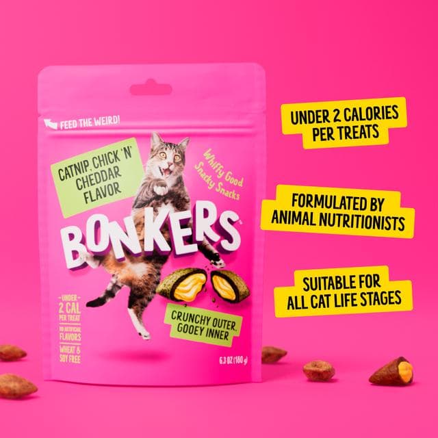 Bonkers Catnip Chick N Cheddar Flavour Cat Treats 180g - gallery image 6