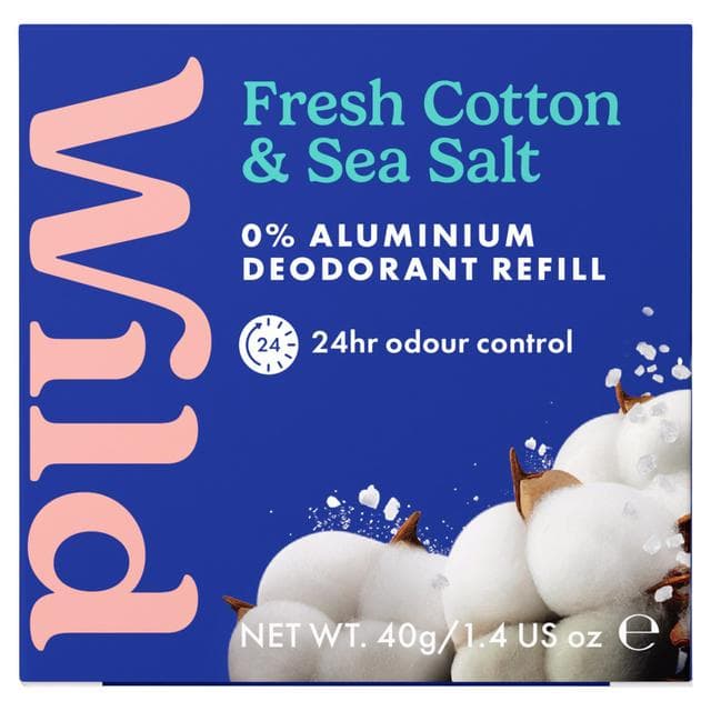 Men's Wild Fresh Cotton & Sea Salt Natural Deodorant Refill 40g - gallery image 1