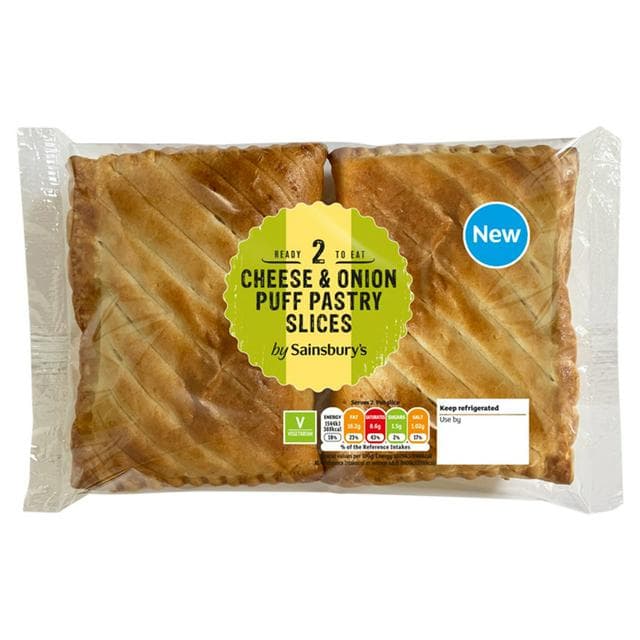 Sainsbury's 300g Cheese & Onion Puff Pastry Slices - gallery image 1