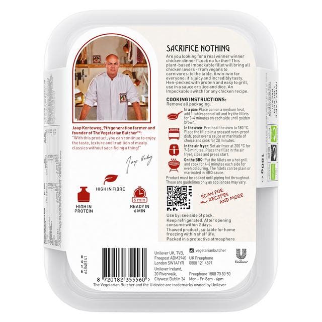 The Vegetarian Butcher Impeckable Vegan Chicken Fillet 180g - gallery image 3