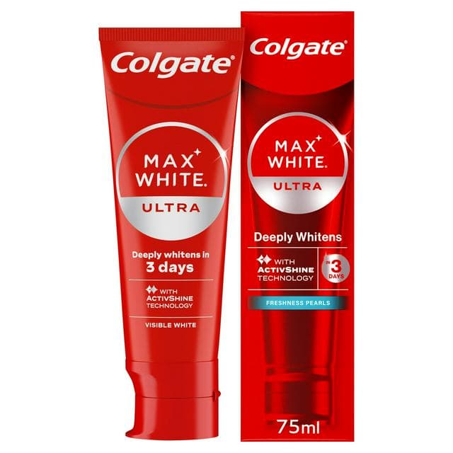 Colgate Max White Ultra Freshness Pearls Teeth Whitening Toothpaste 75ml - gallery image 1