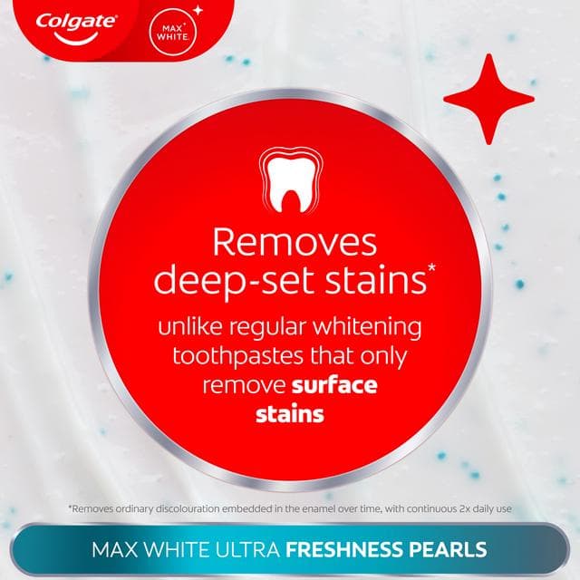 Colgate Max White Ultra Freshness Pearls Teeth Whitening Toothpaste 75ml - gallery image 6