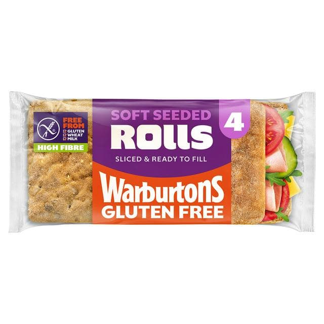 Warburtons Gluten Free Super Soft Seeded Sliced Rolls - gallery image 1