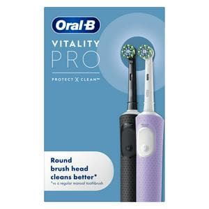 Oral-B Vitality Pro Black & Purple Electric Toothbrushes