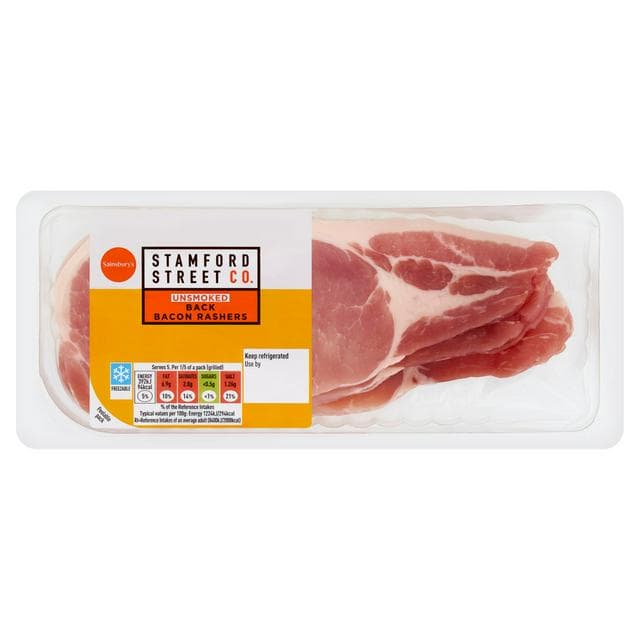 Stamford Street Co. Unsmoked Back Bacon Rashers 300g - gallery image 1