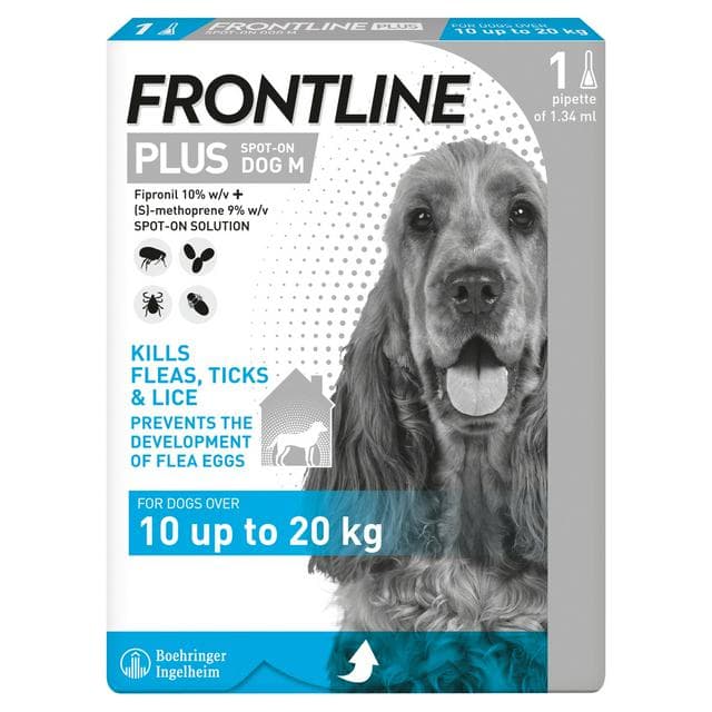 Frontline Plus Spot On Dog M 10 up to 20kg - gallery image 1