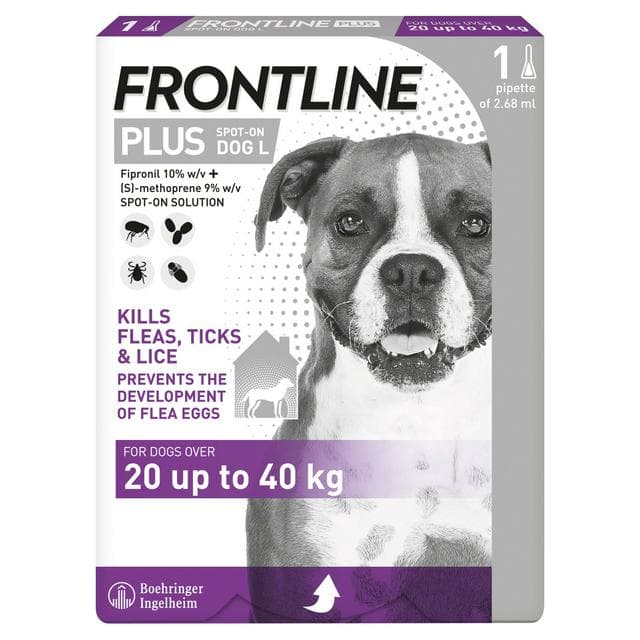 Frontline Plus Spot On Dog L 20 up to 40kg - gallery image 1