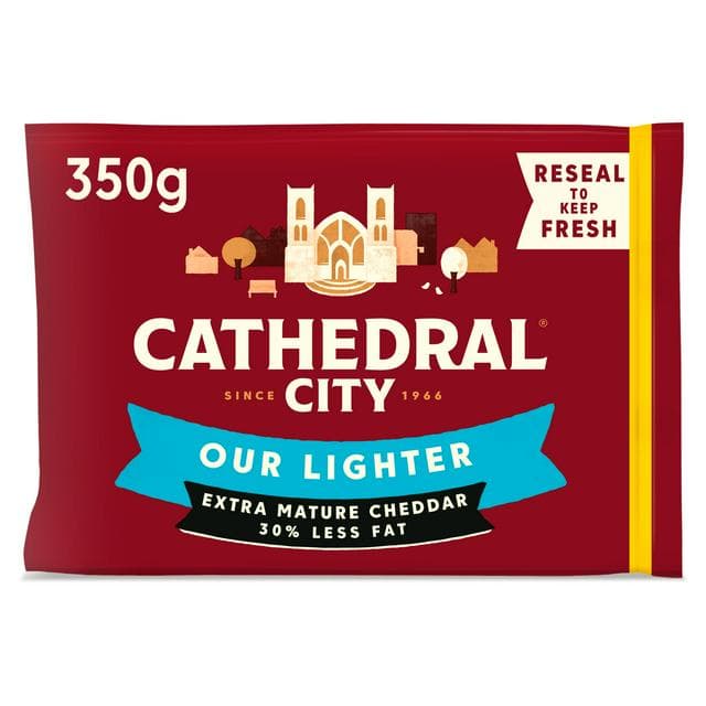 Cathedral City Lighter Extra Mature Cheddar Cheese 350g - gallery image 1