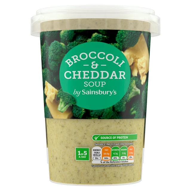 Sainsbury's Broccoli & Cheddar Soup 600g - gallery image 1