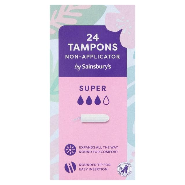 Sainsbury's Non Applicator Tampons Super x24 - gallery image 1