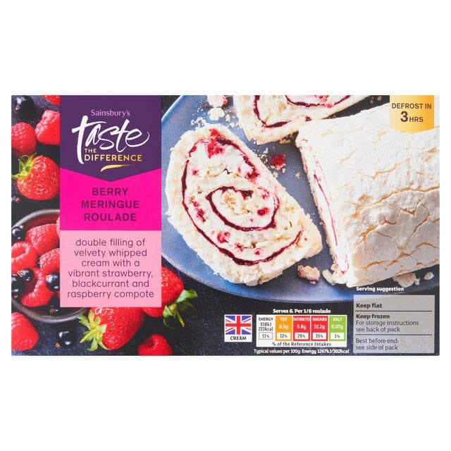 Sainsbury's 445g Berry Roulade, Taste the Difference - gallery image 1
