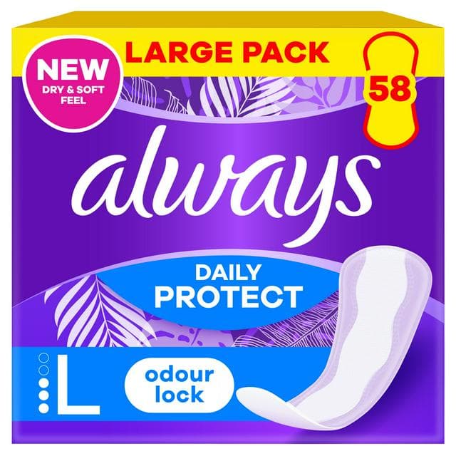 Always Dailies Extra Protect Panty Liners x58 - gallery image 1