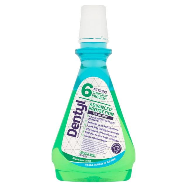 Dentyl Advanced Protection Double Strength Dual Action Smooth Mint Mouthwash 500ml - gallery image 1