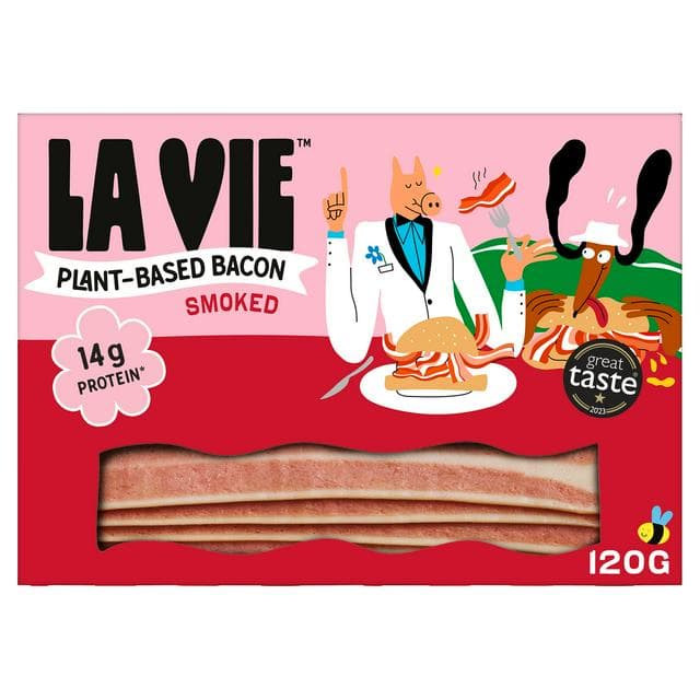 La Vie Plant Based Bacon Smoked Rashers x8 120g - gallery image 1