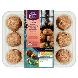 Sainsbury's 12 x Pork Roast Chestnut & Thyme Stuffing Balls, Taste the Difference 360g