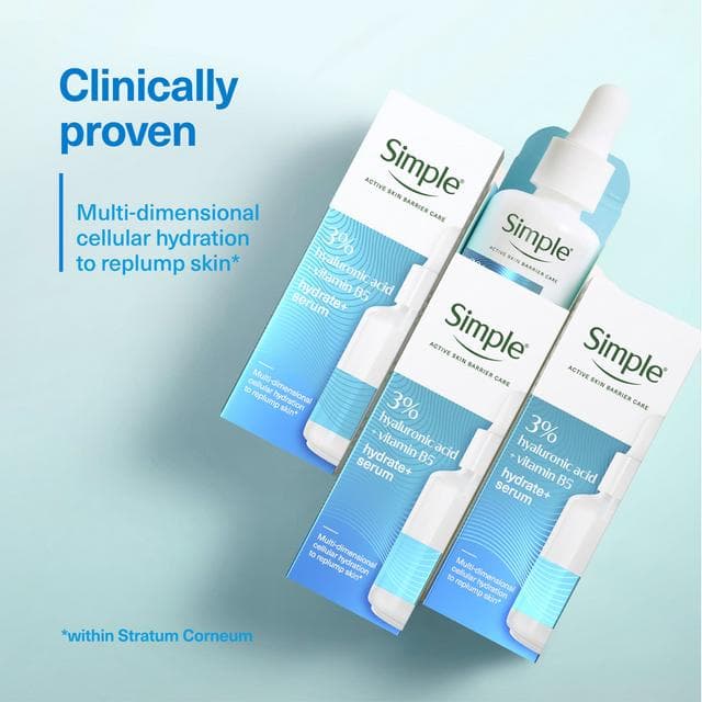 Simple 30ml Hydrate+ 3% Hyaluronic Acid + Vitamin B5 Serum - gallery image 4