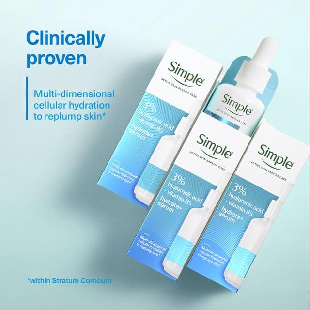 Simple 30ml Hydrate+ 3% Hyaluronic Acid + Vitamin B5 Serum - gallery image 4