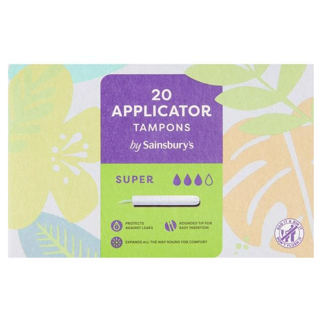 Sainsbury's Applicator Tampons Super x20 - gallery image 1