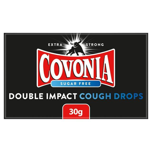 Covonia Sugar Free Double Impact Cough Drops 30g - gallery image 1
