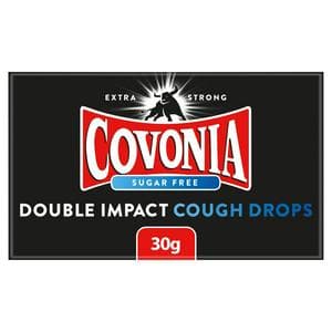 Covonia Sugar Free Double Impact Cough Drops 30g