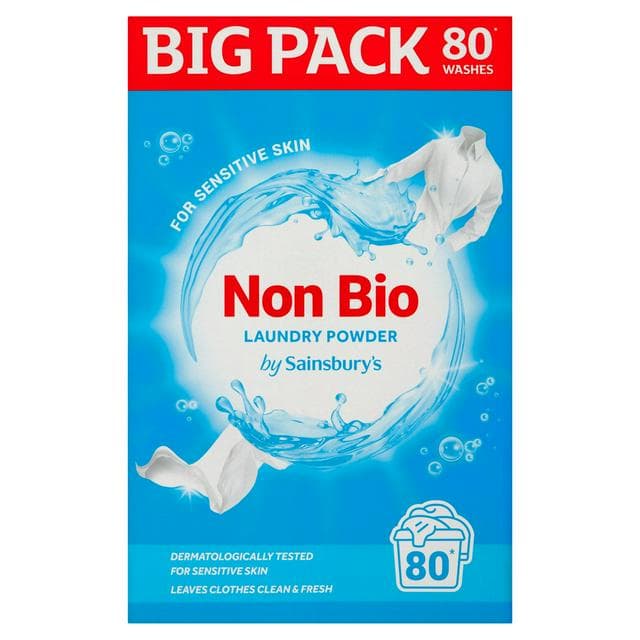 Sainsbury's Laundry Powder Non Bio 80 Washes 4kg - gallery image 1