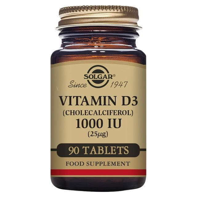 Solgar Vitamin D Cholecalciferol 1000 IU Tablets x90 - gallery image 1