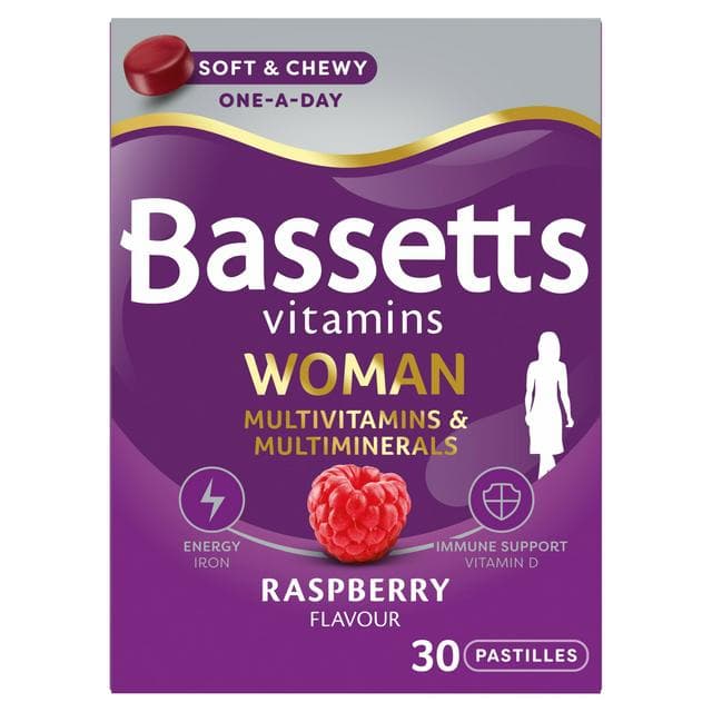Bassetts Vitamins Woman Multivitamins & Multiminerals Raspberry Flavour Pastilles x30 - gallery image 1