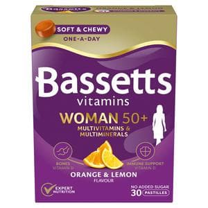 Bassetts Vitamins Woman 50+ Multivitamins & Multiminerals Orange & Lemon Flavour Pastilles x30