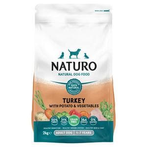 Naturo Natural Adult Dog Food Turkey with Potato & Vegetables 1-7 Years 2kg