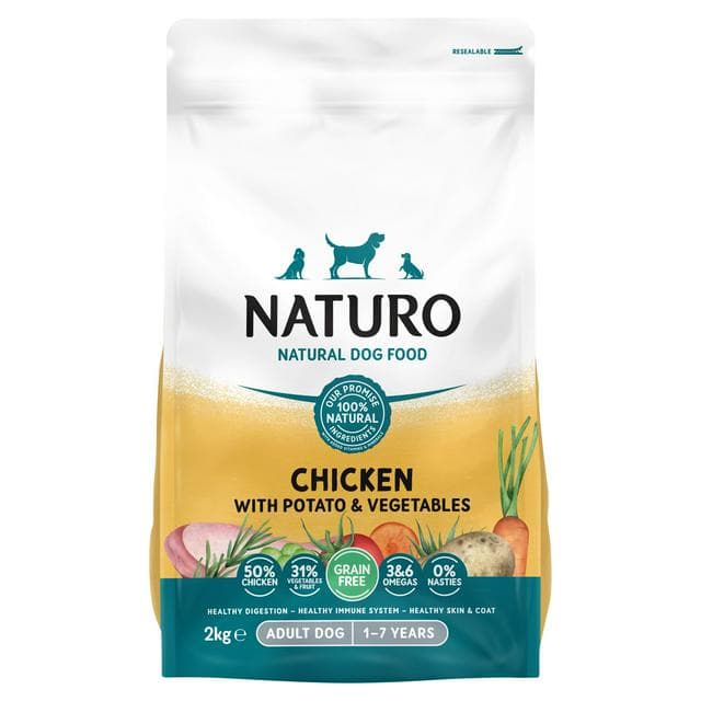 Naturo Natural Adult Dog Food Chicken with Potato & Vegetables 1-7 Years 2kg - gallery image 1
