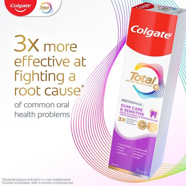 Colgate Total Active Prevention + Gum Care & Sensitivity Toothpaste 75ml - gallery image 2