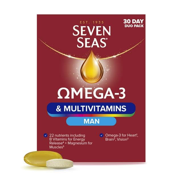 Seven Seas Omega 3 & Multivitamins Man 30 Day Duo Pack - gallery image 1