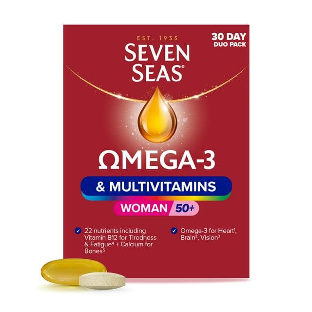 Seven Seas Omega 3 & Multivitamins Woman 50+ 30 Day Duo Pack - gallery image 1