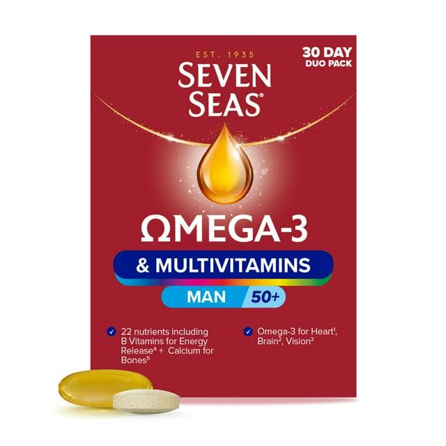 Seven Seas Omega 3 & Multivitamins Man 50+ 30 Day Duo Pack - gallery image 1