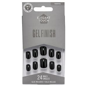 Elegant Touch Midnight Black Nails