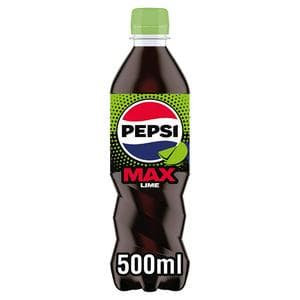 Pepsi Max Lime No Sugar Cola Bottle 500ml