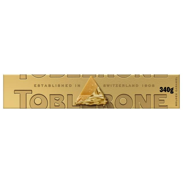 Toblerone Golden Caramel with Honey & Almond Nougat Bar 360g - gallery image 1