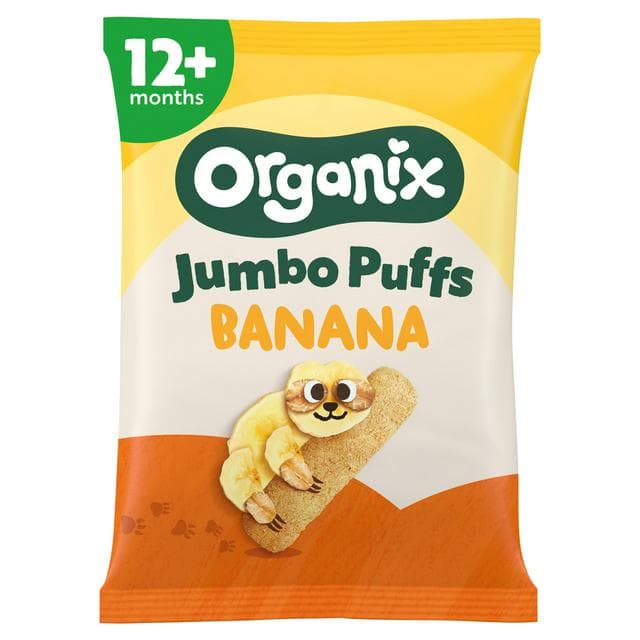 Organix Banana Weaning Wands Organic Baby Puffs 6 months+ 25g - gallery image 1