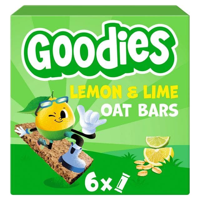 Goodies 6 x 23g Lemon & Lime Multipack Kids Snack Oat Bars - gallery image 1