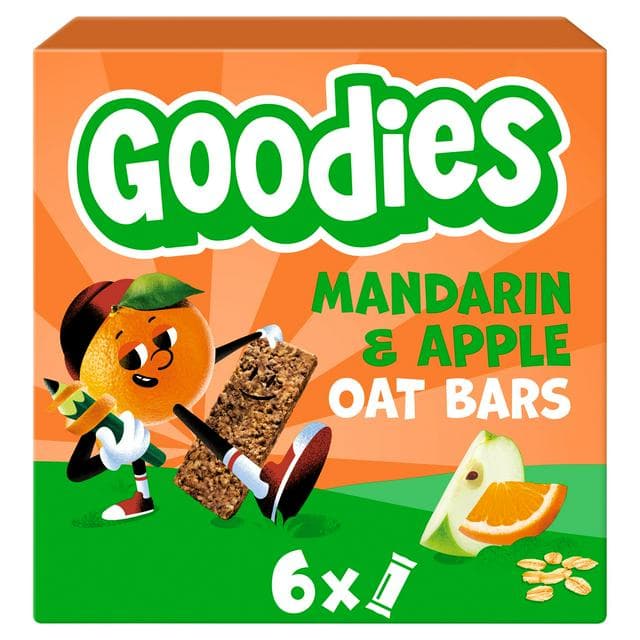 Goodies 6 x 23g Mandarin & Apple Multipack Kids Snack Oat Bars - gallery image 1