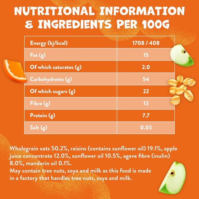 Goodies 6 x 23g Mandarin & Apple Multipack Kids Snack Oat Bars - gallery image 4