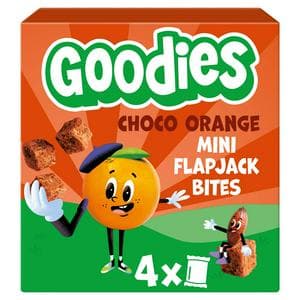 Goodies Chocolate Orange Mini Flapjack Oat Bar Bites Kids Snacks Multipack 4 x 23g